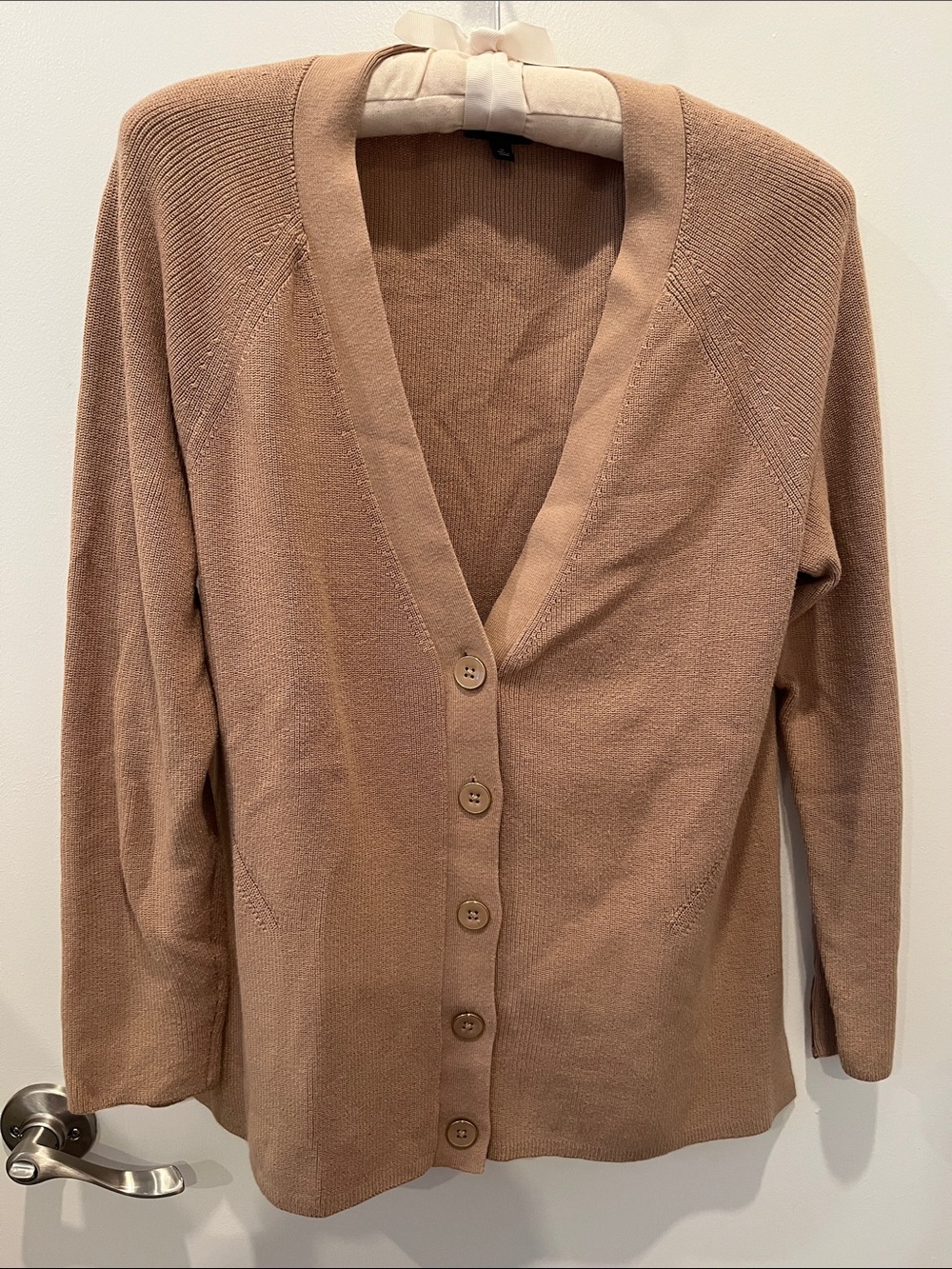 Talbots beige knitted cardigan